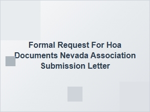 How to Submit a Formal Request for Hoa Documents in Nevada