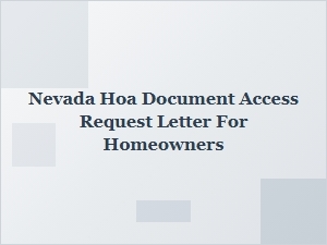 How to Request Hoa Documents in Nevada as a Homeowner