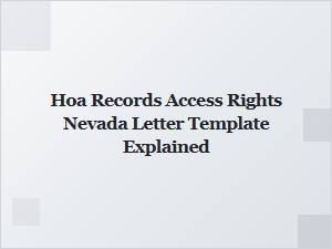 Understanding Hoa Records Access Rights in Nevada
