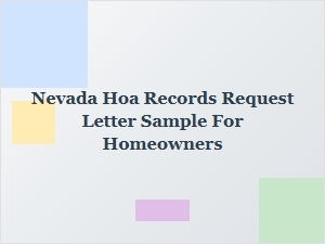 How to Request Hoa Records in Nevada: Sample Letter for Homeowners