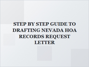 How to Draft a Nevada Hoa Records Request Letter Step by Step