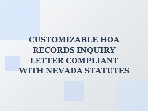 Customizable Hoa Records Inquiry Letter for Nevada Compliance